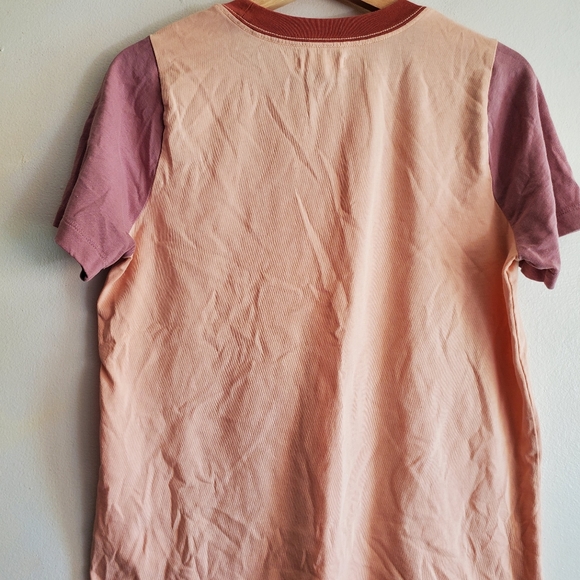 Madewell Supima cotton essential Ringer tee in colorblock size Medium. - Picture 7 of 10